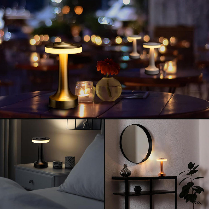 Ivy Bronx Portable LED Table Lamp With Touch Sensor 3 Levels Brightness Rechargeable Battery Up To 48 Hours Usage Night Light For Kids Nursery Nightstand Lamp Bedside Lamp Wayfair